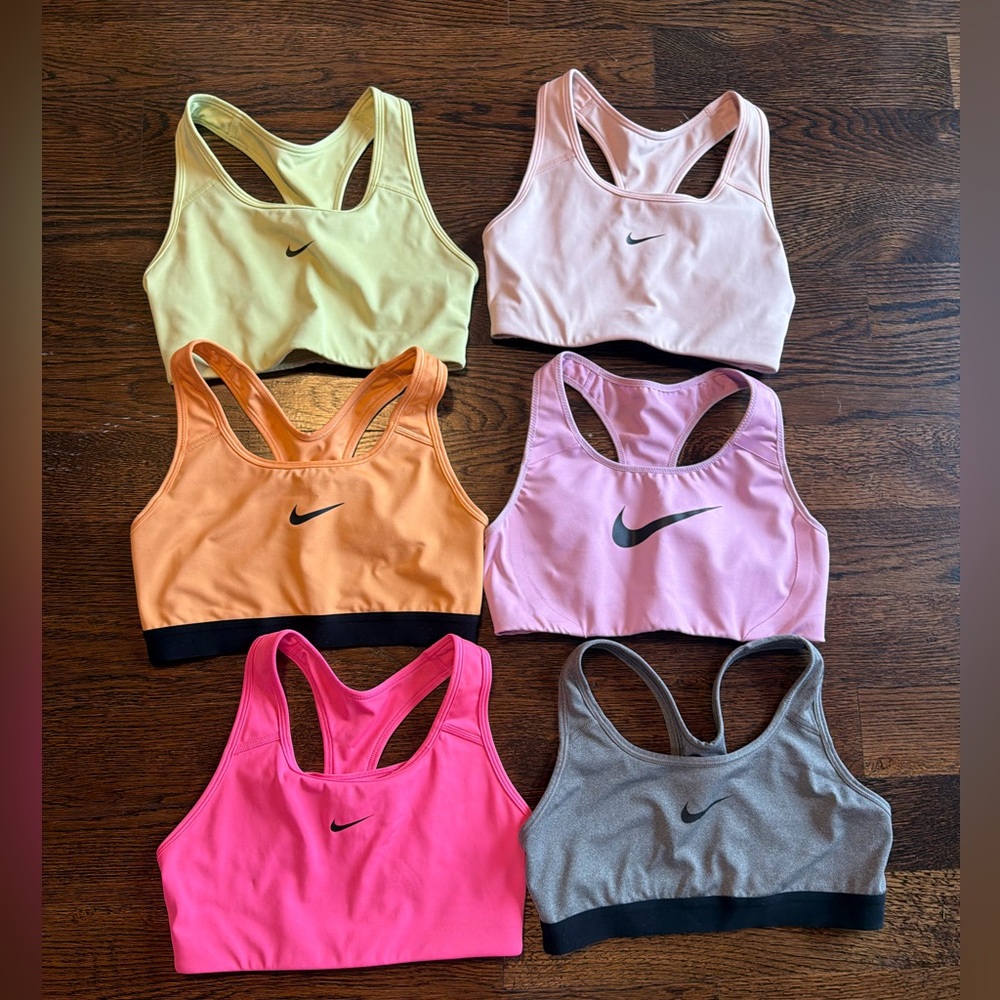 Nike Sports Bra Bundle - Yellow, Pink, Orange, Lavender, Hot Pink, Gray